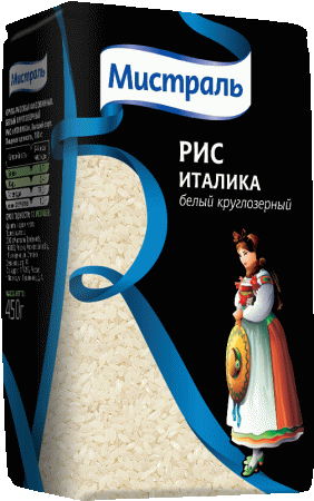 Рис Мистраль белый круглозерный Италика 1 кг